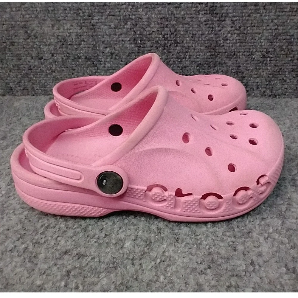Crocs Kids Classic Clogs Pink Slip On Water Shoes Size C 12 Comfort Sandals